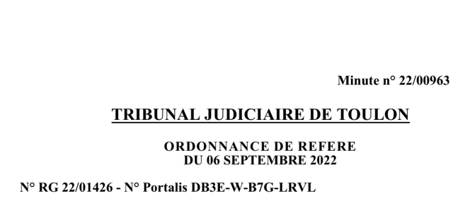 decision de justice au tribunal de toulon