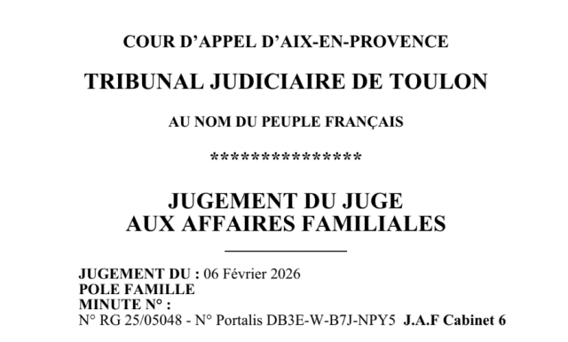 jugement du juge aux affaires familiales