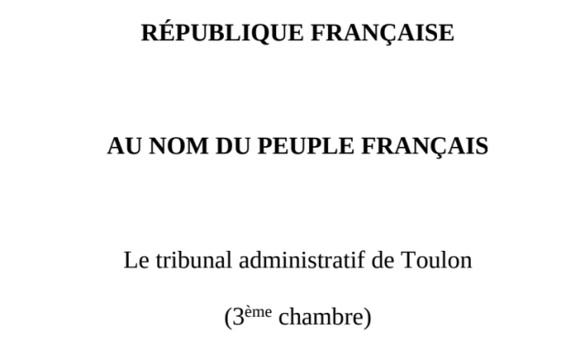 extrait du tribunal administratif de toulon