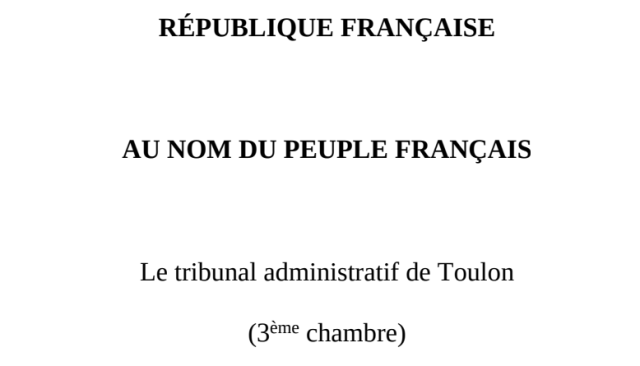 decision du tribunal administratif de toulon