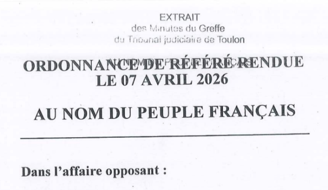 extrait ordonnance de refere du tribunal judiciaire de toulon
