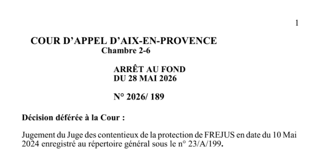 extrait d'une décision devant la cour d'appel d'aix-en-provence